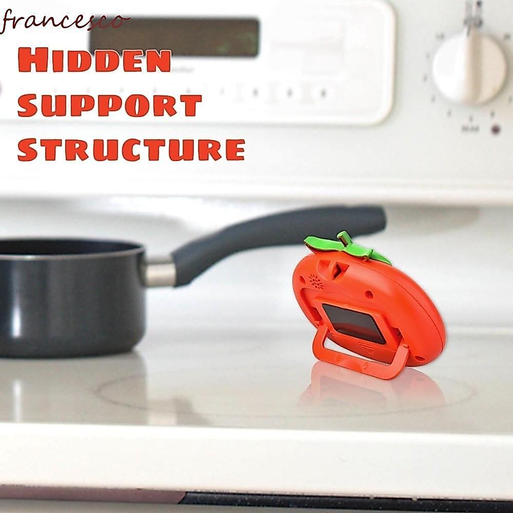 FRANCESCO จับเวลาถอยหลังรูปมะเขือเทศ, Magnetic Focus Aid Learning Pomodoro Timer, Multifunctional Se