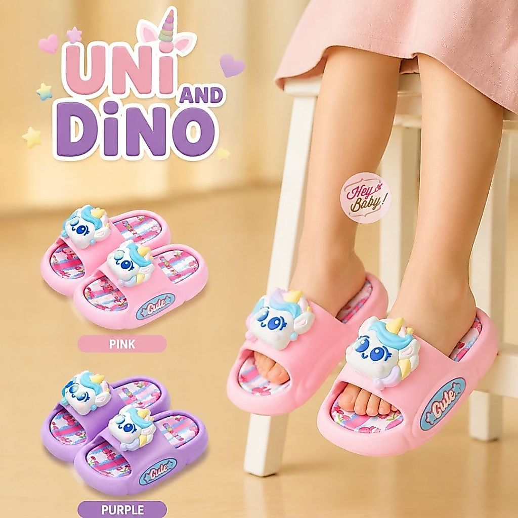 HEYBABY UNI AND DINO รองเท้าแตะยางคุณภาพสําหรับเด็ก 1-7 ปี