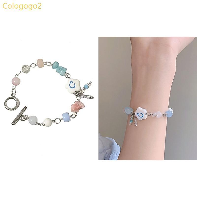 Cologogo2 Cloud Charm Handmade Wristwear กําไลข้อมือแฟชั่นผู้หญิง Y2K เครื่องประดับ