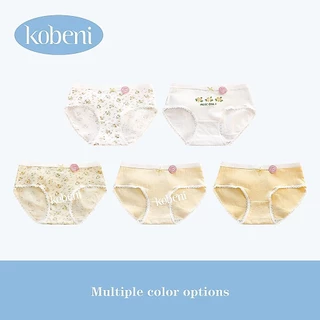 ⭐KOBENI⭐【แพ็ค 3ตัว】กางเกงในน่ารัก เซ็ตลายดอกไม้ กางเกงในคอตตอน ผ้าลื่น ใส่สบาย ยืดเยอะ ขนาด M-XL