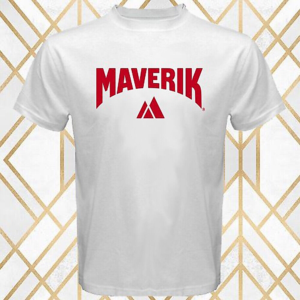 Maverik Urgent Store Logo เสื้อยืดสีขาวผู้ชาย