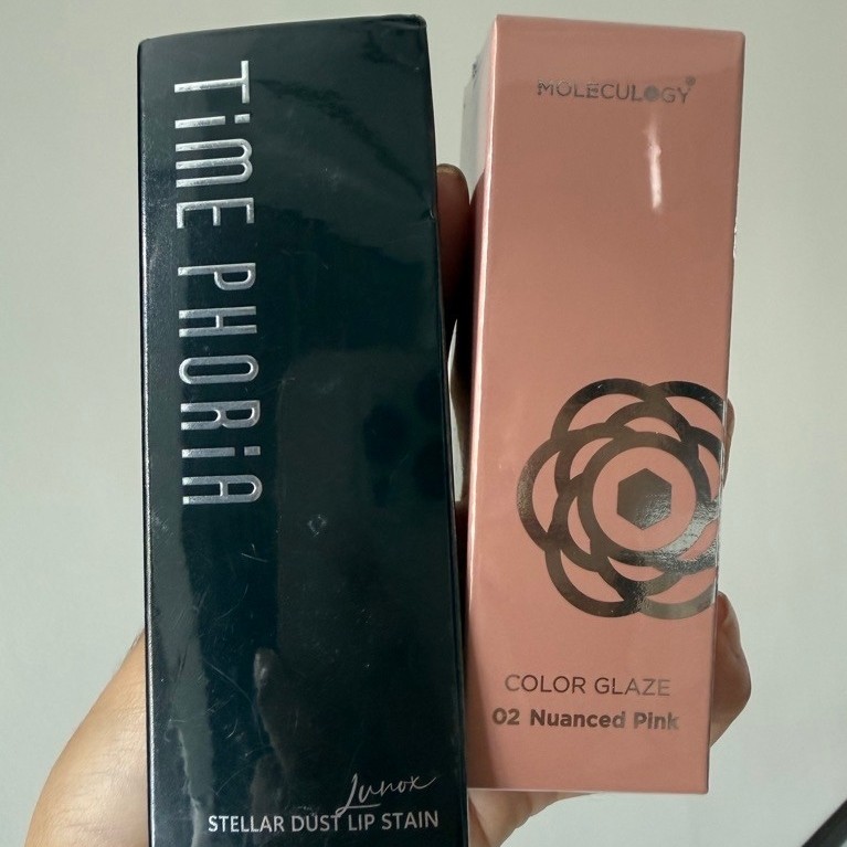 เหมาคู่ Time Phoria Stellar Dust Lip Stain และ  Moleculogy Visible Color Glaze ของใหม่