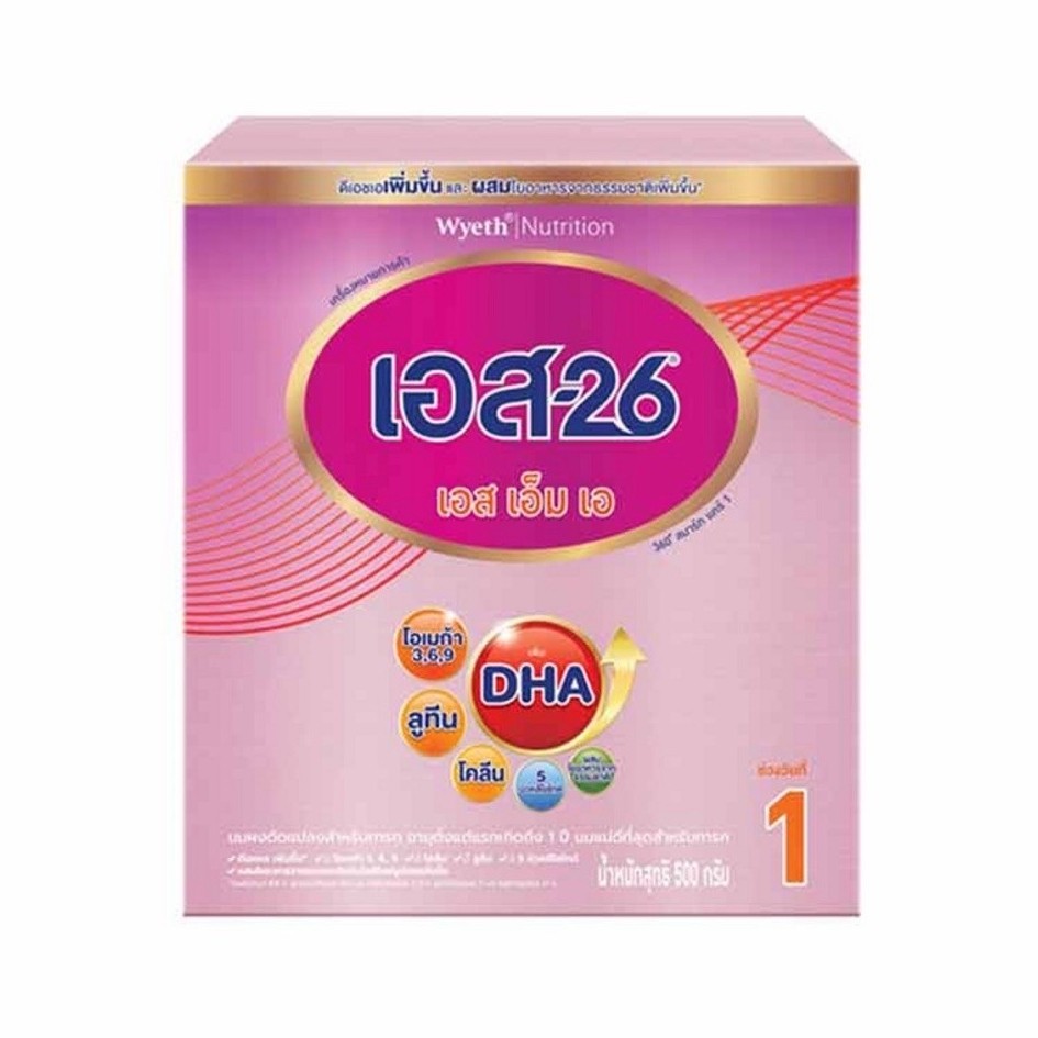 นมผง S-26 สูตร 1 สำหรับเด็กแรกเกิดถึง 1 ปี ขนาด 200 กรัม