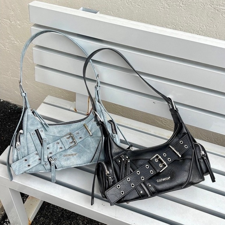 Cultivator📞พร้อมส่ง Y2K biker bag กระเป๋าสะพาย สไตล์y2k ★จากช็อปแท้