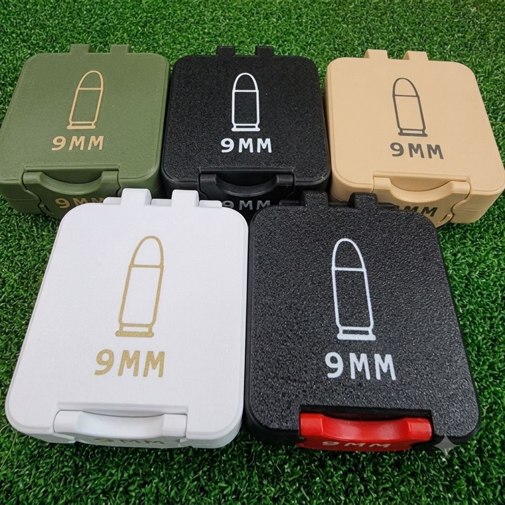 กล่องเปล่าสำหรับจัดเก็บกระสุน9mm 25นัด(กล่องเปล่าเท่านั้น)