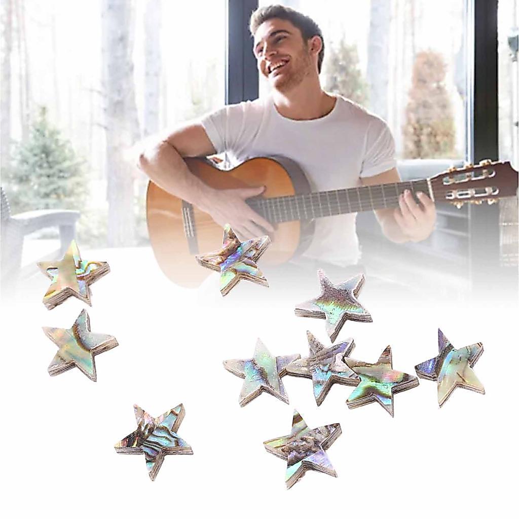 10PCS Inlay กีตาร์ Tone Point Abalone Shell ทนทานคอ Decal Fretboard Marker