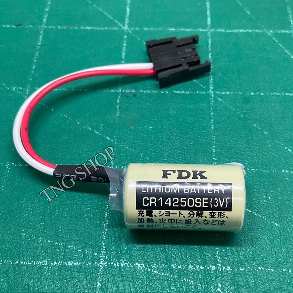 CR14250SE (3V) FDK CR14250 14250 3V แบตเตอรี่ลิเธียม Battery FANAC แจ็คดำ  Plug