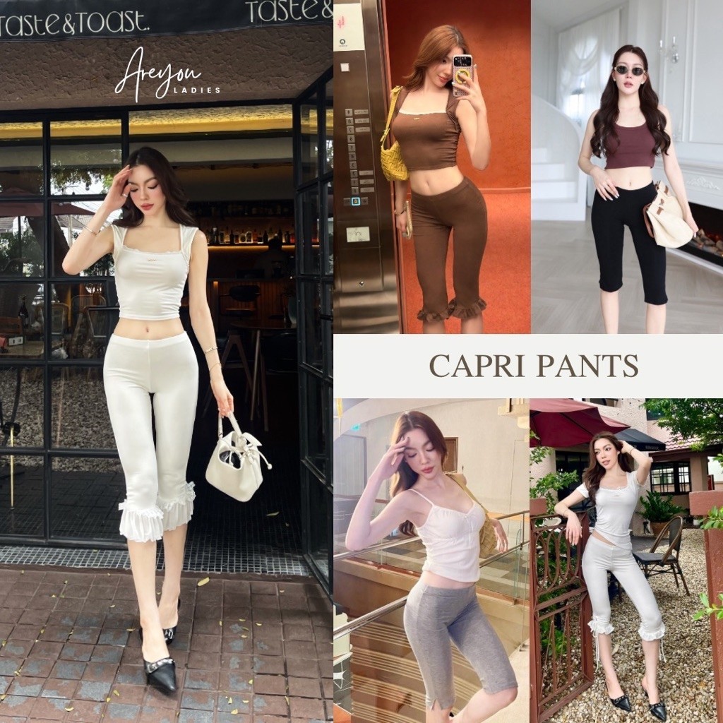 NO.633 Capri Pants กางเกงทรงคาปรีผ้าเรยอน (รวมทุกรุ่น)