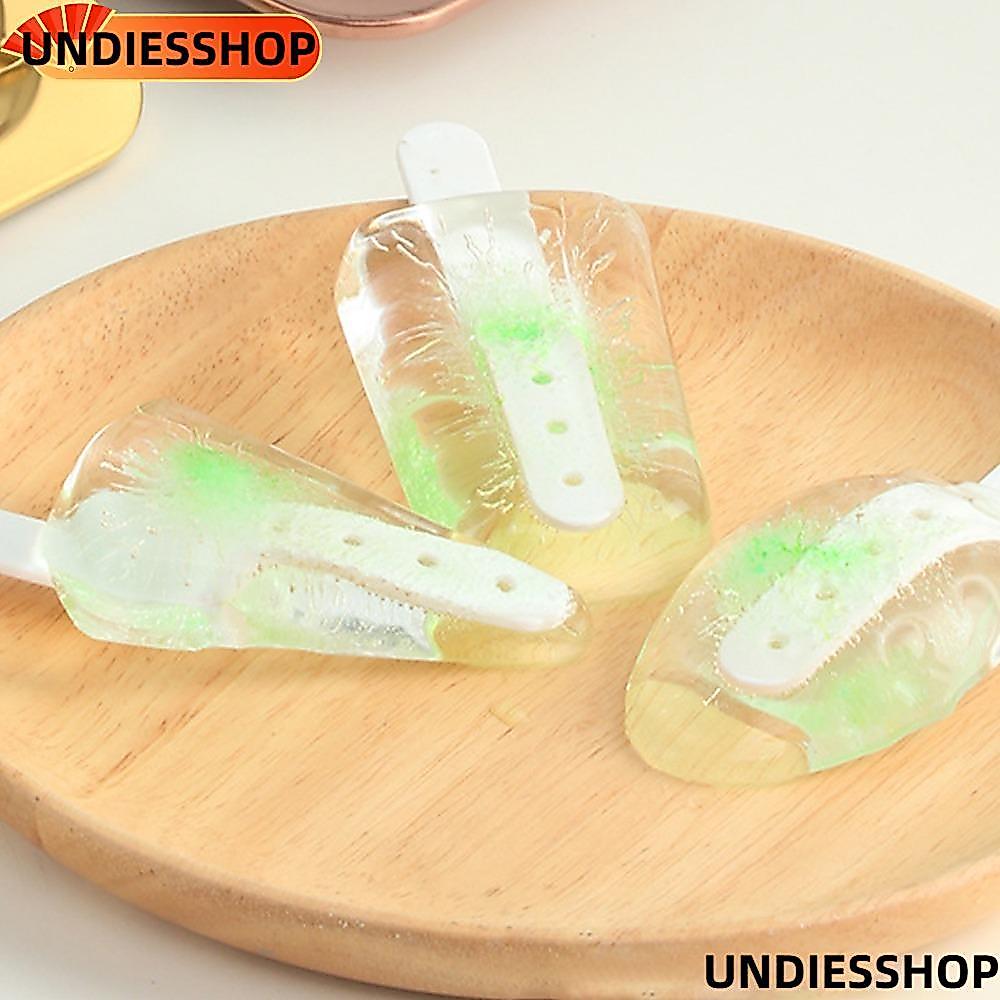 UNDIESSHOP Ice Cream moulds, สแตนเลส 3 ช่อง Ice Pop moulds, DIY พร้อมฝาปิด Stick Reusable Ice Pop Ma