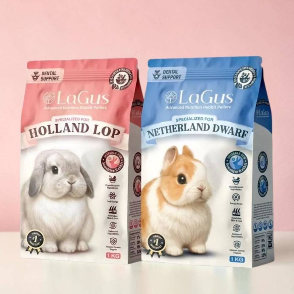Lagus Hollanad Lop 1kg. อาหารเม็ดสำเร็จรูป อาหารสำหรับกระต่าย