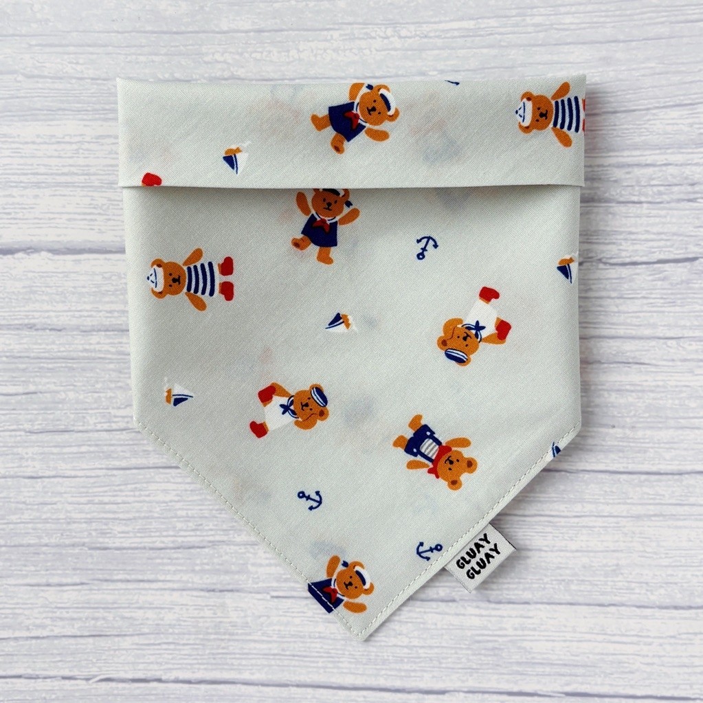 GLUAY GLUAY - ผ้าพันคอหมาแมว ผ้าพันคอสัตว์เลี้ยง - Bears Sailor