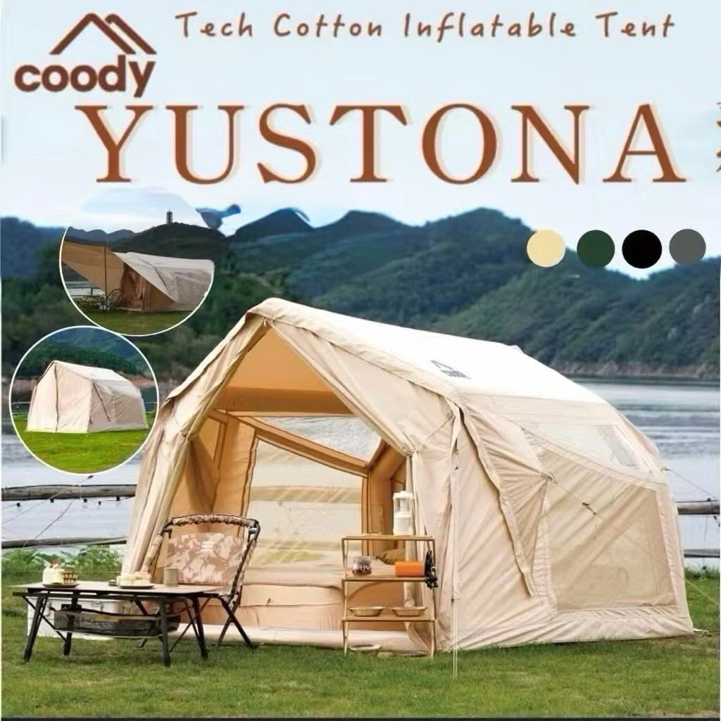พร้อมส่ง Coody yustona เต็นท์เสาลมรุ่นใหม่ผ้าฝ้าย TC น้ำหนักเบา รับประกัน 5 ปี