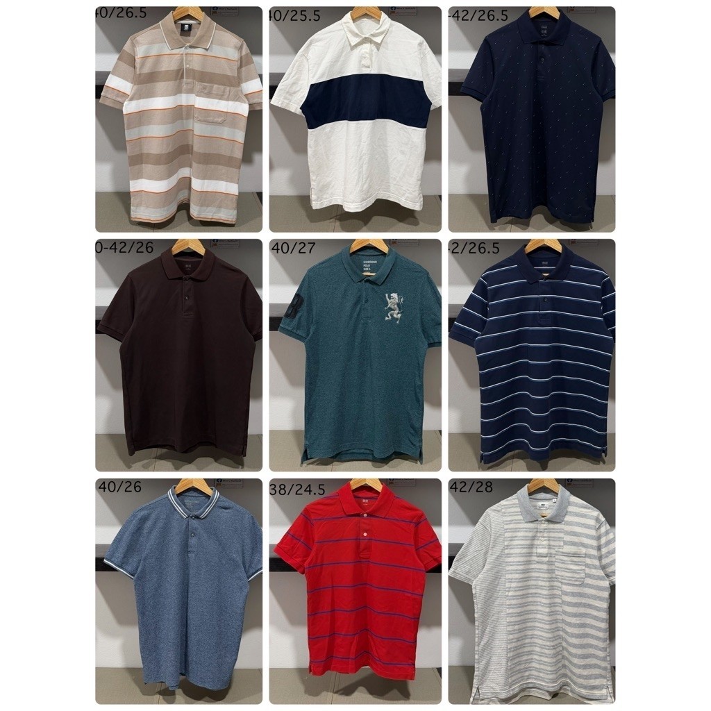เสื้อคอปก uniqlo , GU แบรนด์แท้มือสอง