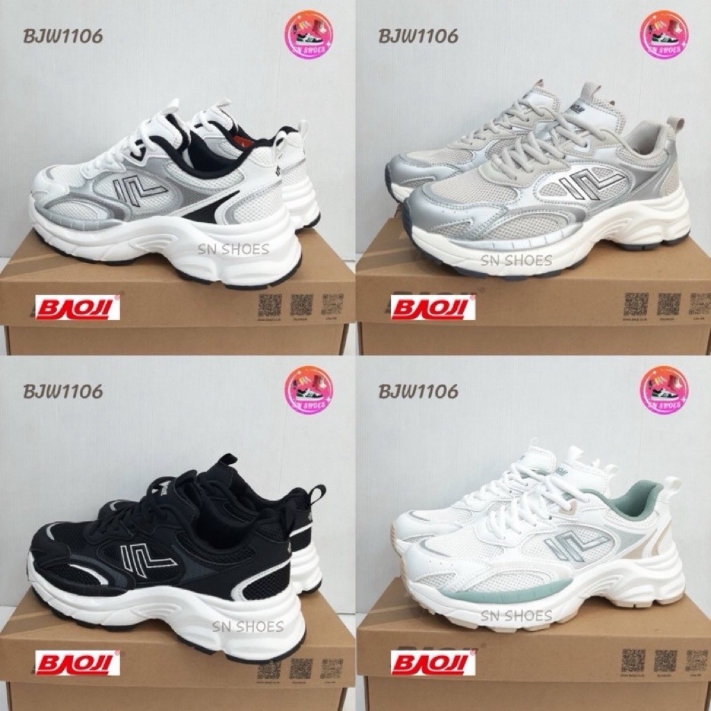 รองเท้าผ้าใบ  BAOJI แท้100% BJW 1106A รองเท้าผ้าใบผู้หญิง ไซร้ 37-41