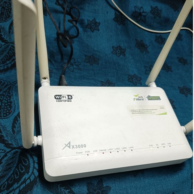 เร้าเตอร์ Wi-Fi 6 AX3000 ZTE ZXHN F6107A กระจายสัญญาณแรง สภาพสวยพร้อมใช้งาน