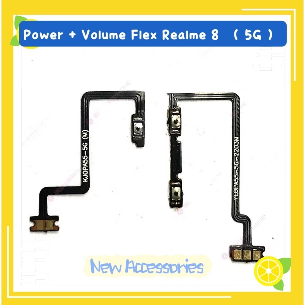 แพรสวิทปิดเปิดเร่งเสียง-ลดเสียง（ Power + Volume Flex ）Realme 8 （ 5g ）