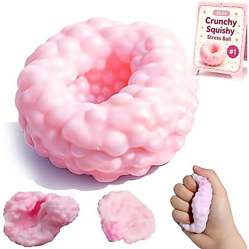 Crunchy Squishy Stress Ball, ของเล่นบีบสมูทตี้ ASMR สําหรับความวิตกกังวล