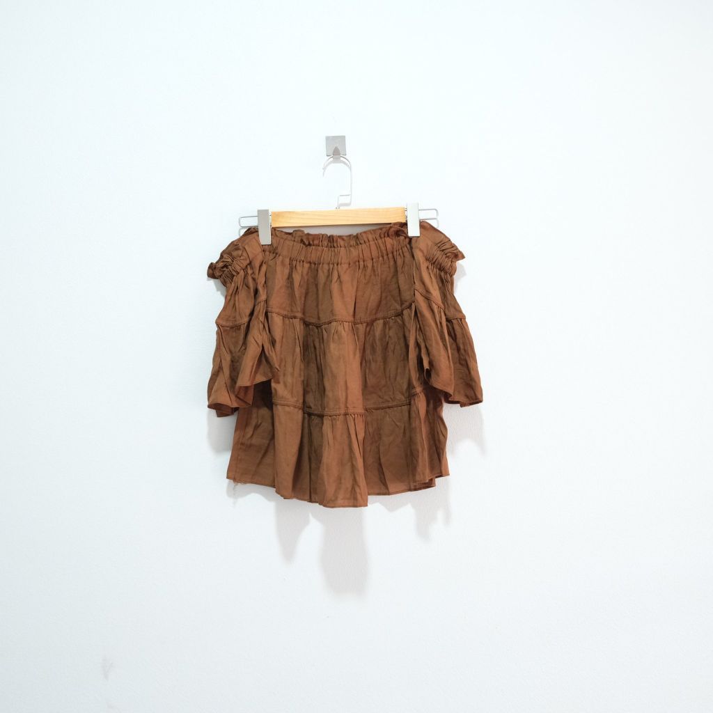 Acey เสื้ออกสม็อค สีน้ำตาล