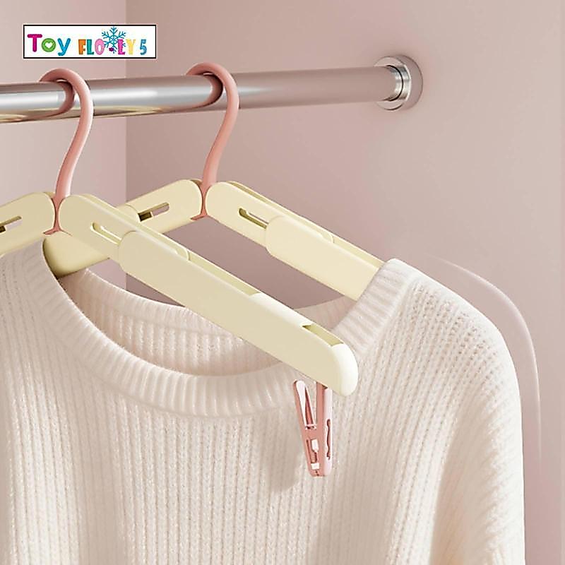[Flurishroly5] Travel Hanger Multi Function Travel Clothes Hanger Hidden Hook for White