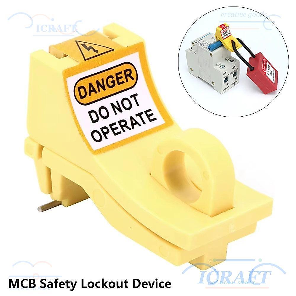 CRAFTMX 1 ชิ้น Circuit Breaker Lockout อุปกรณ์, Outward Pin Compact Mechanical Design MCB Safety Loc