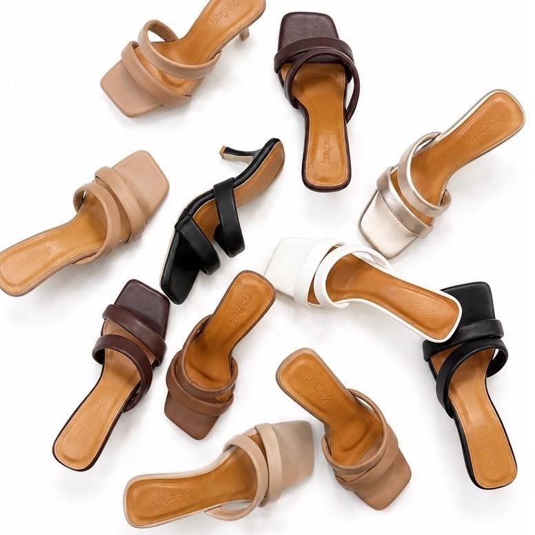 พร้อมส่ง(เท้าไม่เรียว+1size) รองเท้าส้นสูง ส้นสูงแบบนิ่ม ส้นสูง ทรงทวิส ​ Camio highheel BK-01