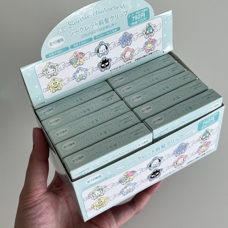 (พร้อมส่ง) - แกะเช็คเท่านั้น แท้จากญี่ปุ่นมือ 1 กล่องสุ่มกิ๊บติดผม A WISH MIX SANRIO CHARACTERS