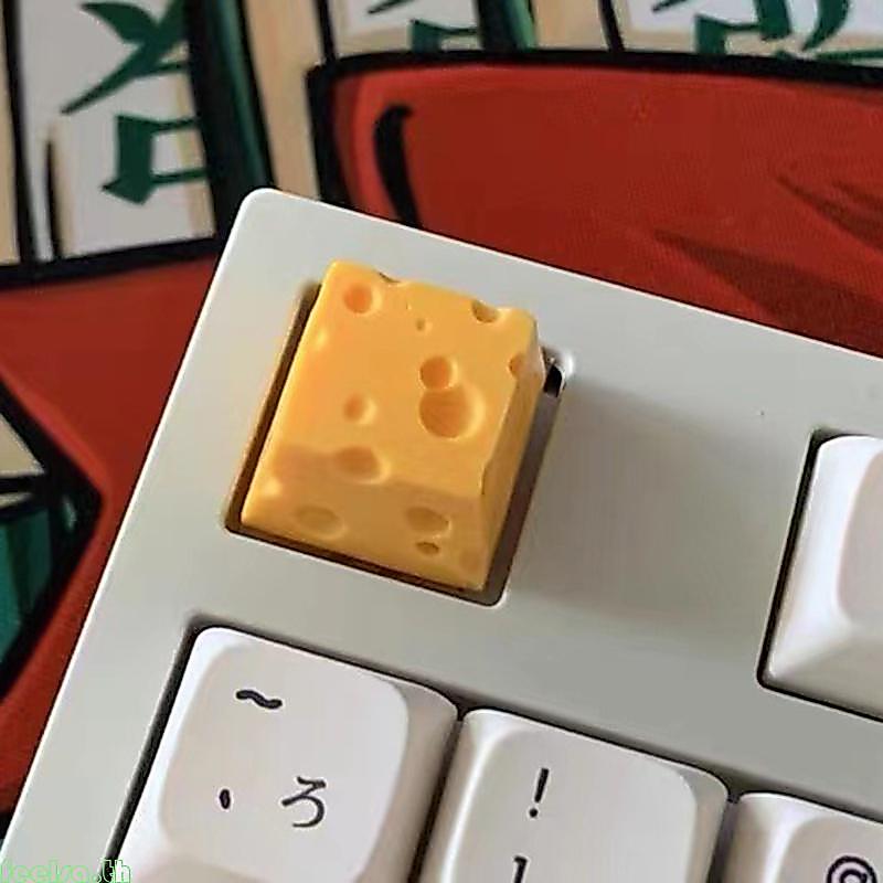 Feela Chesse Cake Keycap สําหรับ ESC Mechanical Keyboard Handmade Resin Keycaps การ์ตูน