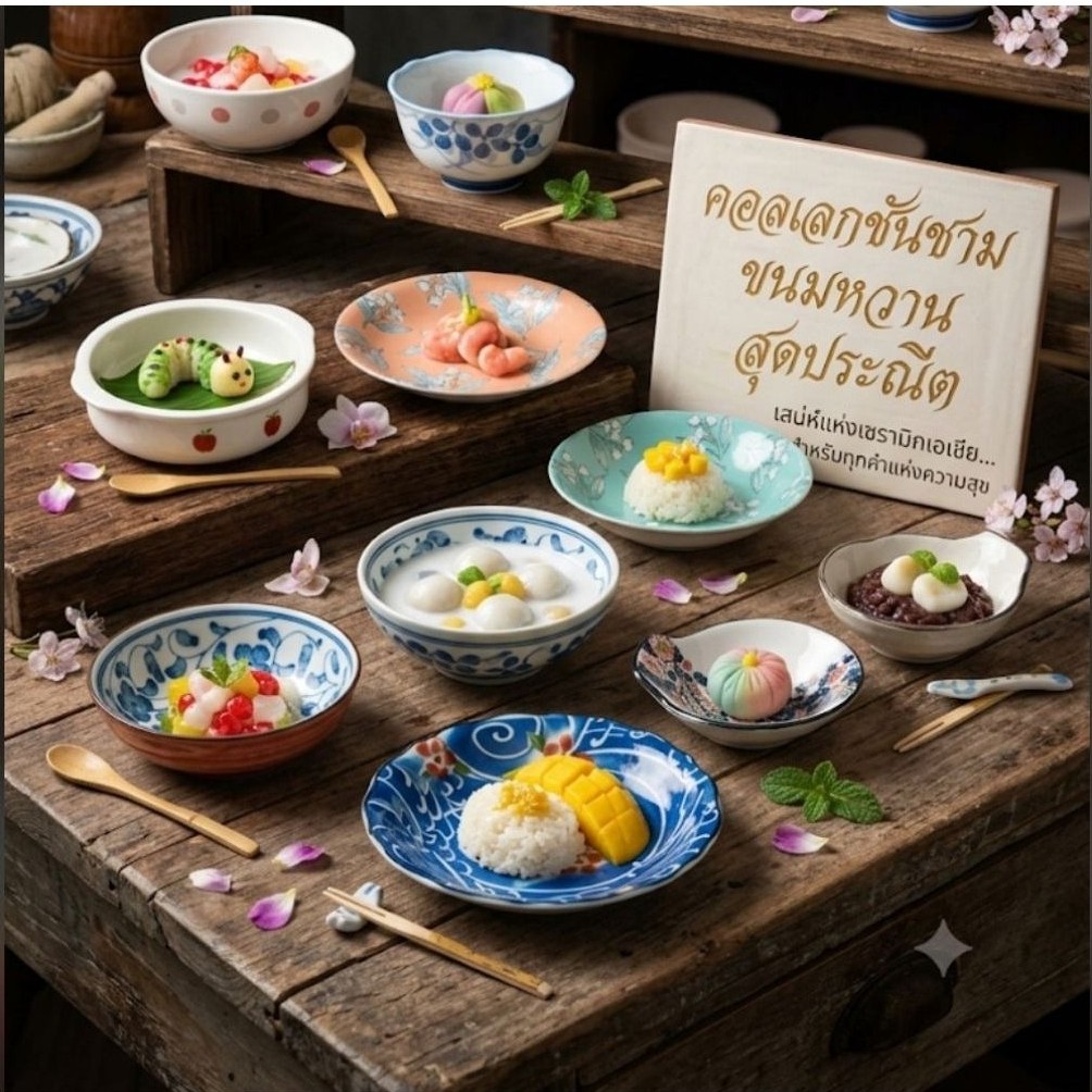 D2 ถ้วยขนมหวาน สไตล์ญี่ปุ่น ชามซุป ใบเล็ก ใส่ขนม อเนกประสงค์