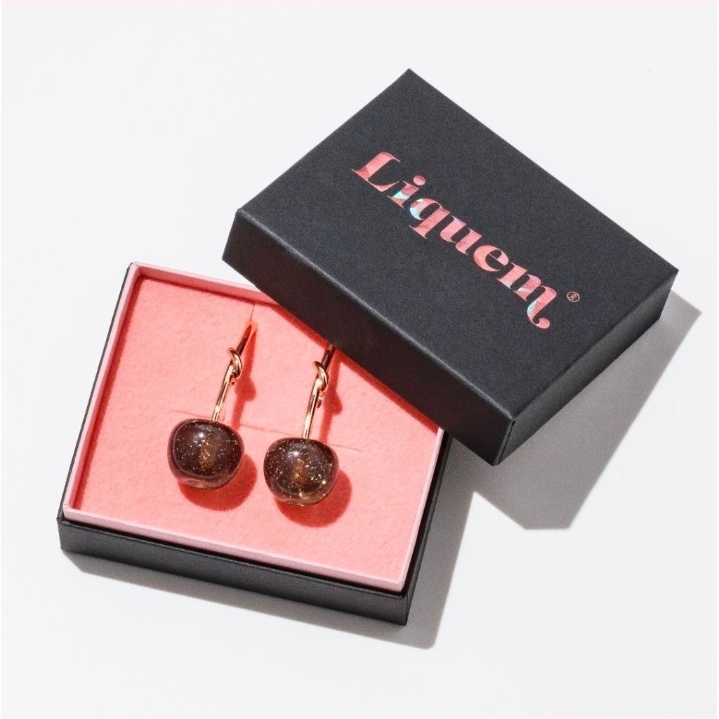 ✅​พร้อมส่ง​ Liquem​ Asakusa Store Farewell Cherry Earrings​ แบบเจาะ