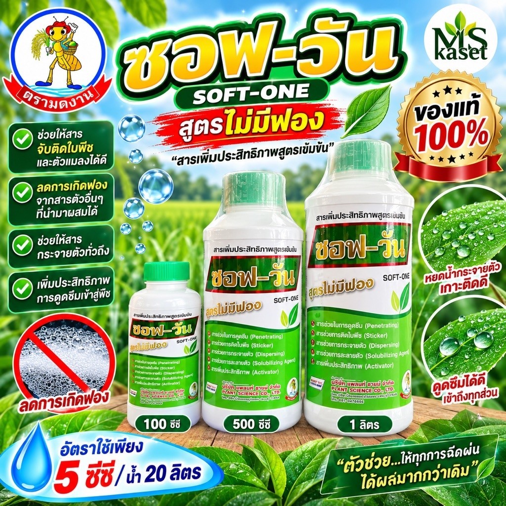 ซอฟวัน(สารจับใบ)สูตรไม่มีฟอง