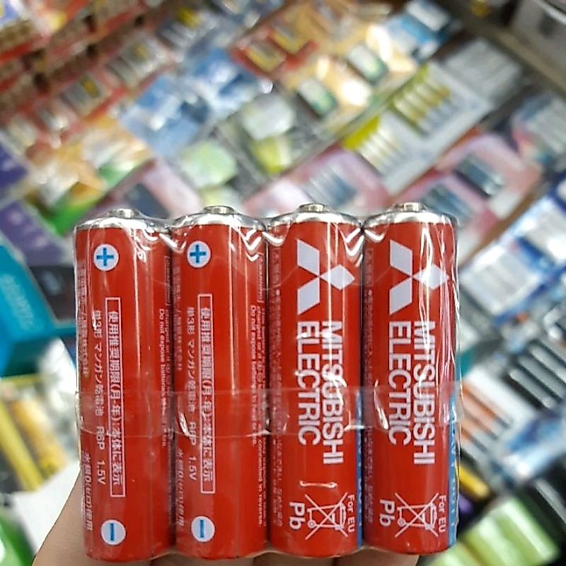 ถ่าน Mitsubishi AA 1.5V จำนวน 4 ก้อน ของใหม่ ของแท้ (ชาร์จไม่ได้)