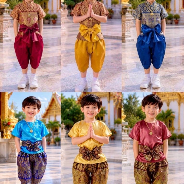 ชุดไทยเด็กชาย ชุดไทยใส่ไปโรงเรียน✅พร้อมส่ง(IN)