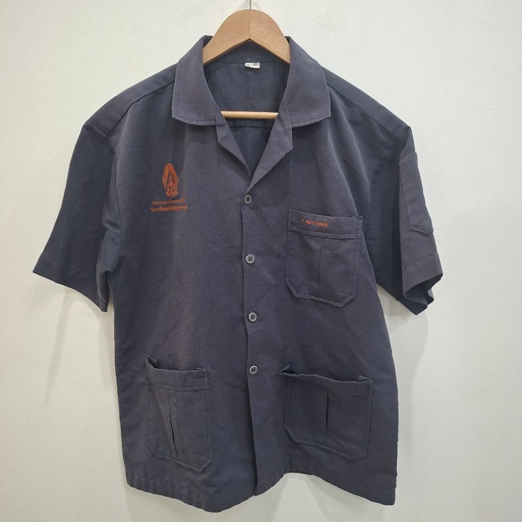 SEP 7/3 เสื้อช๊อป มจพ.วท อุตสาหกรรม อก 44×ย26 นิ้ว มือสอง