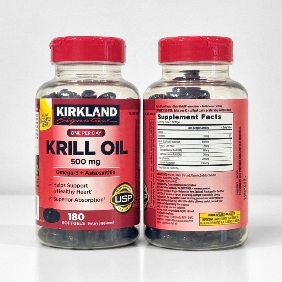 Kirkland Signature Krill Oil 500 mg มี 2 ขนาด