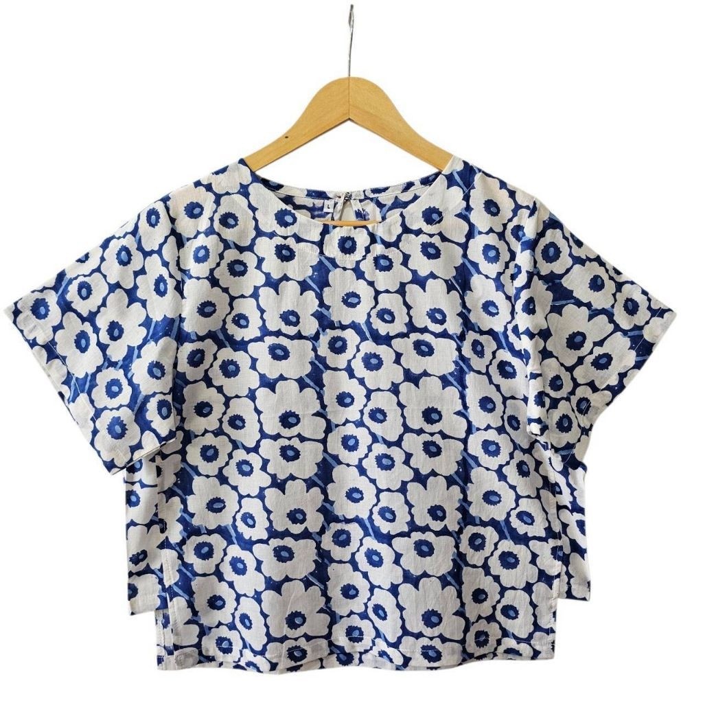 เสื้อแขนสั้น คอกลม ไซส์ 42" ผ้าคอตต้อนอินเดีย