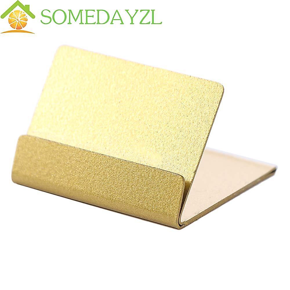 SOMEDAYZL Place Card Holder, Durable Gold Name Card Clip Stand, Transparent Sign Holder DIY Metal Pr