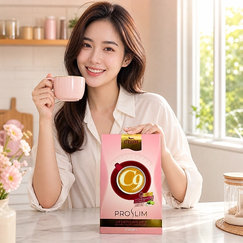 C9 Coffee Mix Gold ProSlim กาแฟคุมหิว ลดน้ำหนัก กาแฟซีไนน์ เร่งเผาผลาญ อิ่มนาน บำรุงผิวพรรณ ไร้น้ำตา
