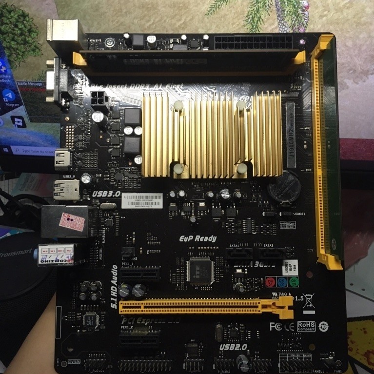 Biostar J1900 แรม8 ddr4 เซ็ตประหยัดไฟ 10W