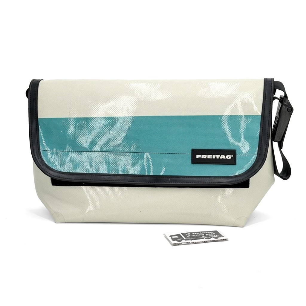 FREITAG(ของแท้100%) F42 มือ2(สภาพมือ1) SurfSide6 ผ้าปริ้นขาวมิ้น TAGห้อยครบ