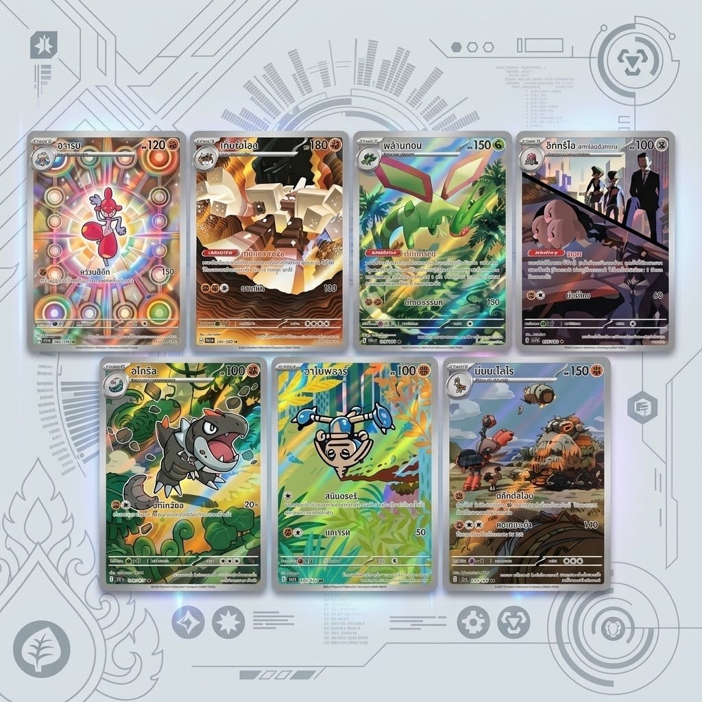 Pokemon card TH ภาษาไทย ประเภทต่อสู้ AR