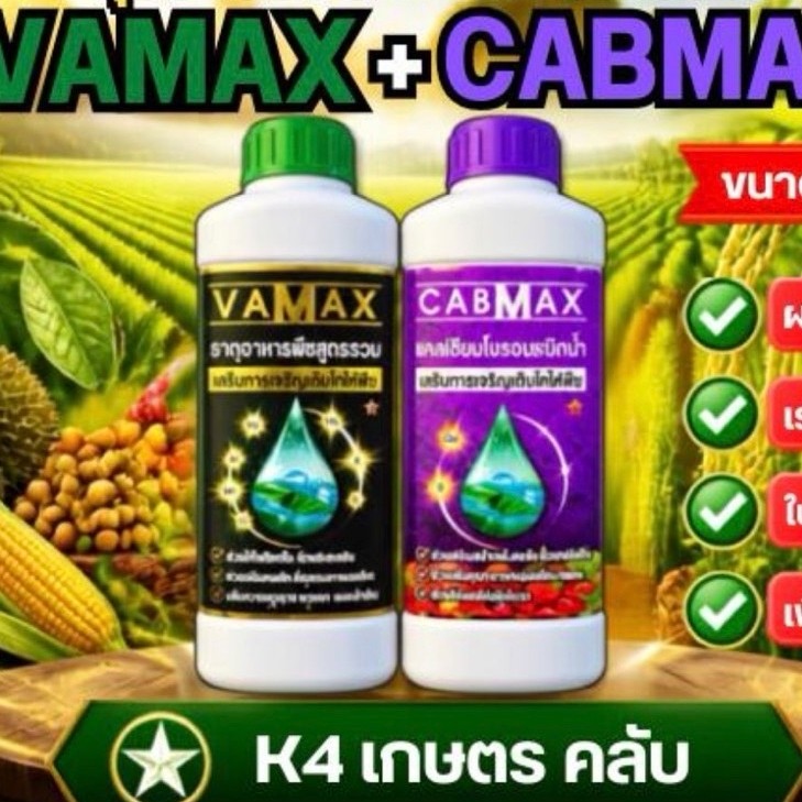 ปุ๋ยธาตุรวม VAMAX + CABMAX แคลเซียมโบรอน ชุด 1 แถม 1