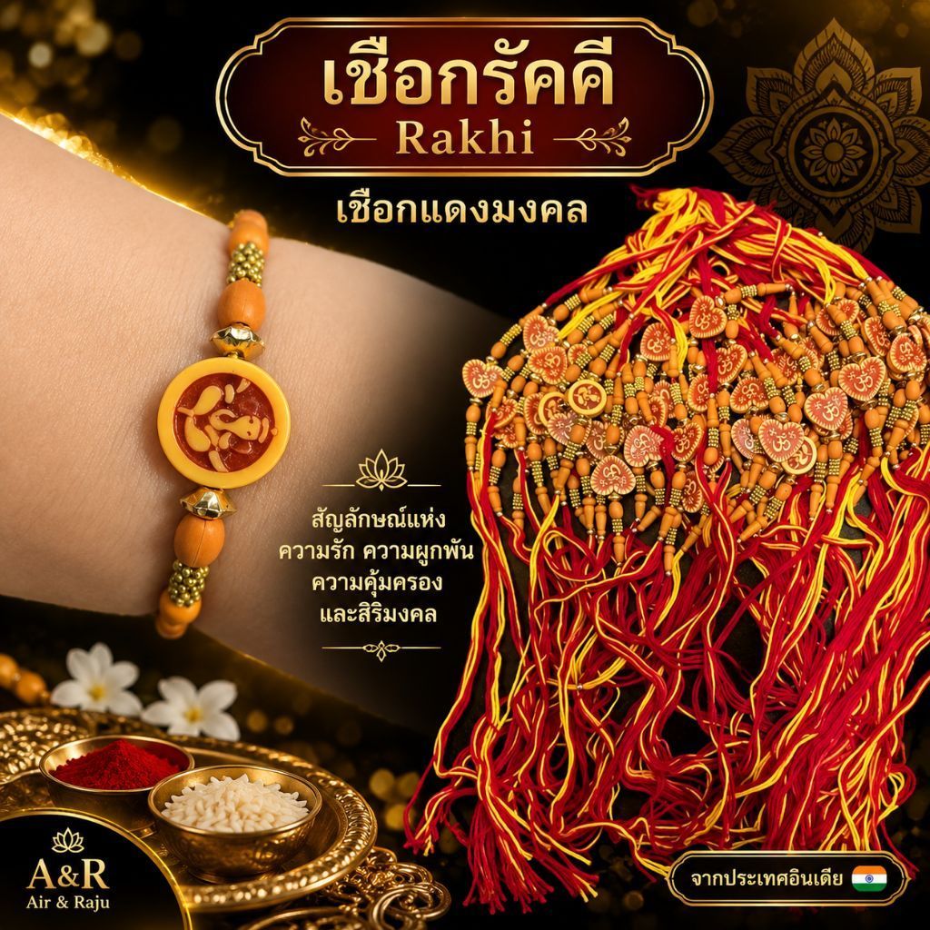 A & R Tewa Bucha-เชือกแดง_สายสินจ์มงคล_คเณศกลม / รูปหัวใจ
