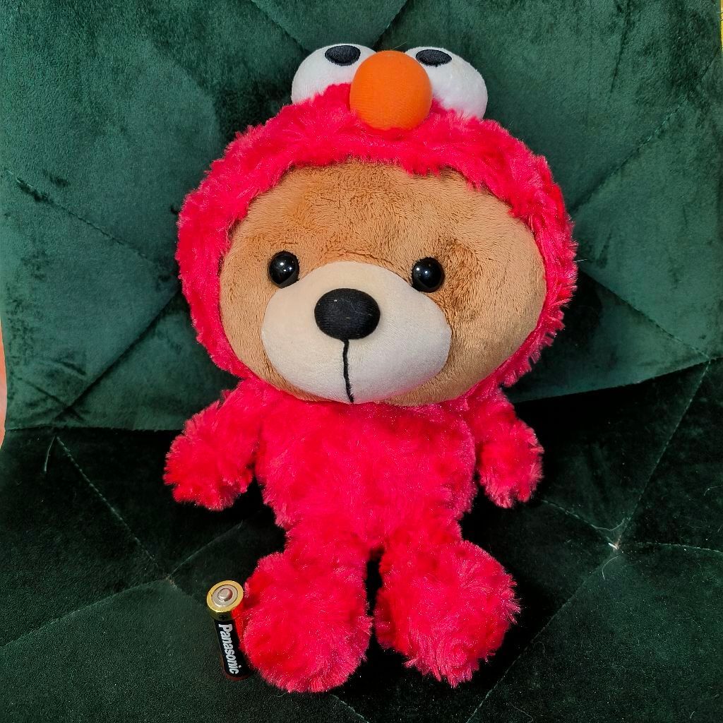 ตุ๊กตาหมีใส่ชุดเอลโม่ ยูนิเวอร์แซลสตูดิโอ Elmo costume Teddy Bear Universal Studios Japan Plush Doll