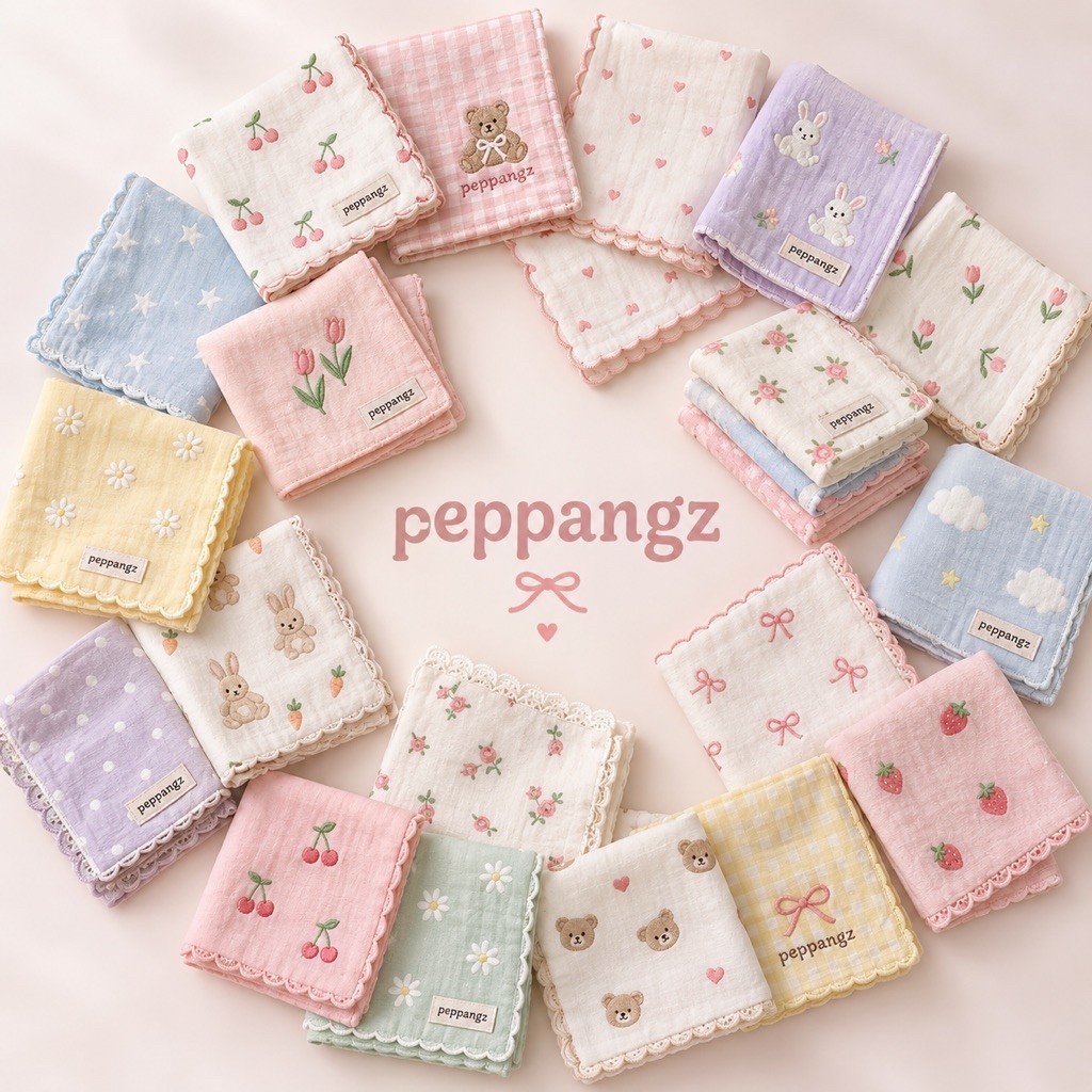 ผ้าเช็ดหน้าแฮนด์เมดแบบ 1 เซต Qingli พร้อมอุปกรณ์