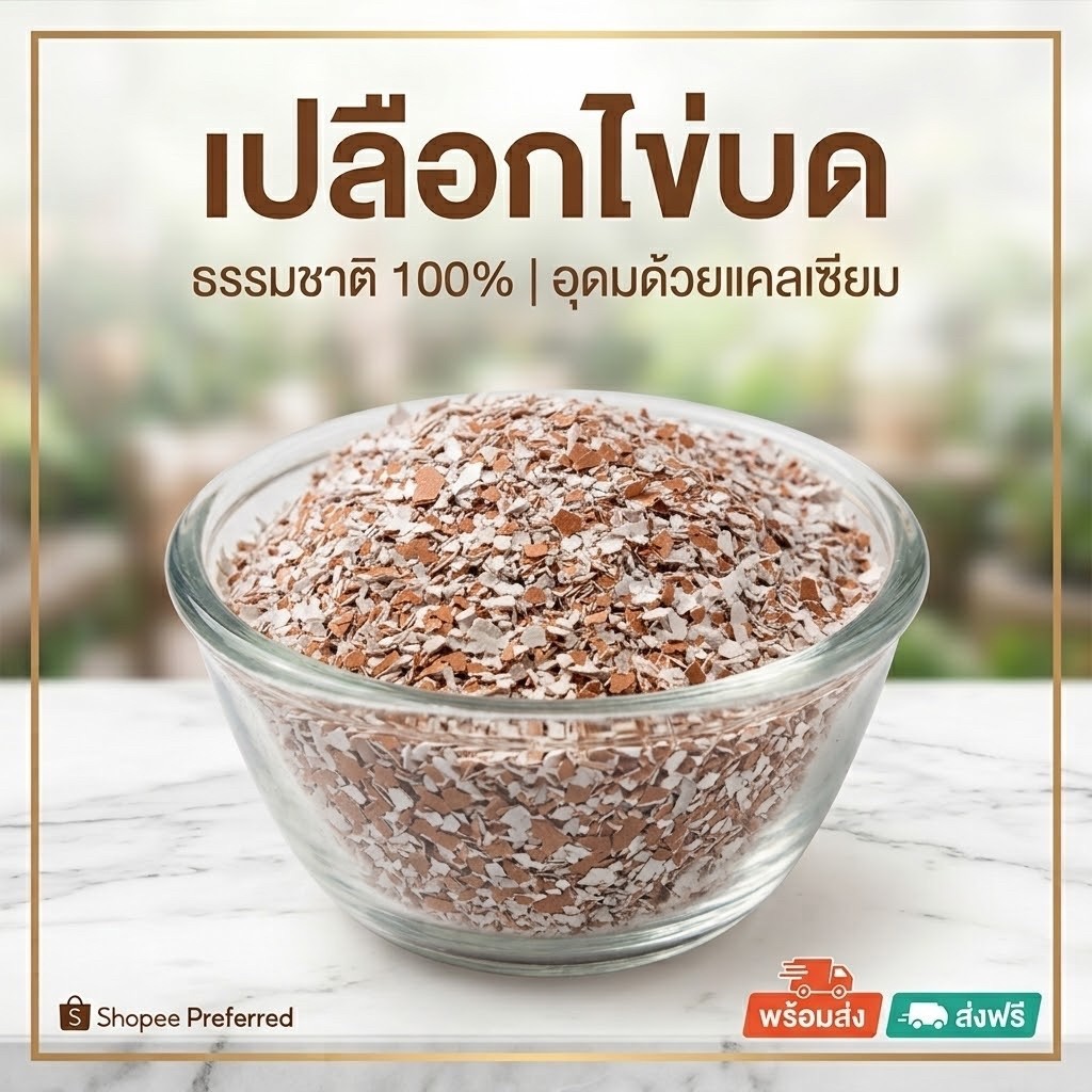 เปลือกไข่บด 50กรัม ส่งไวมากค่ะ อบแห้งแล้ว