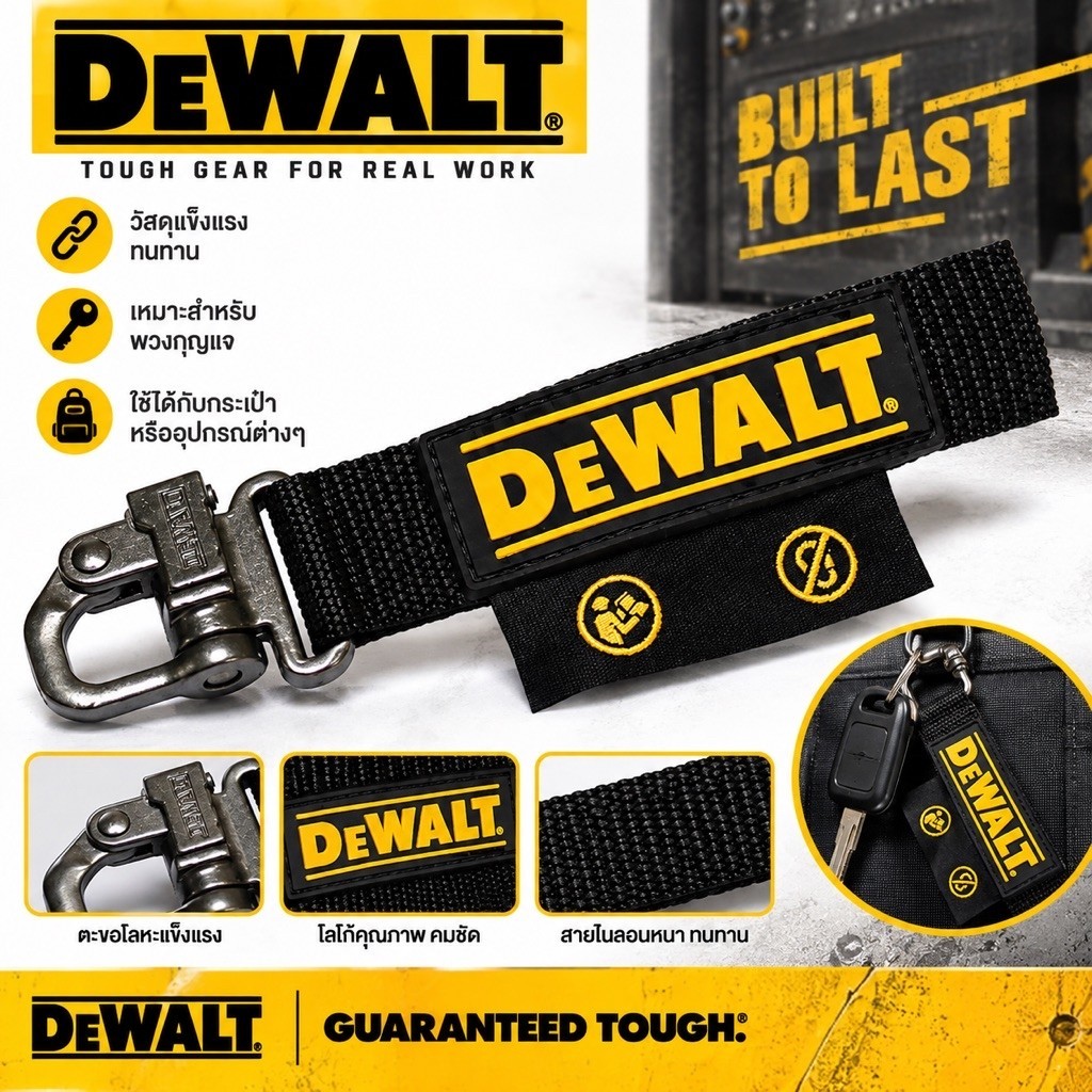 DEWALT พวงกุญแจ สินค้าแท้ สินค้านำเข้าหมดแล้วหมดเรยจ้า