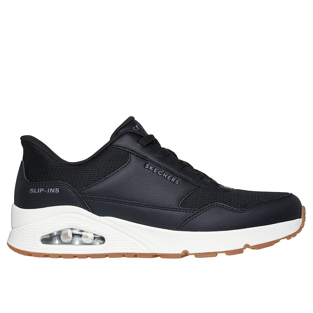 Skechers สเก็ตเชอร์ส รองเท้าผู้ชาย Men Slip-Ins Street Uno Banksia Shoes - 183022-BLK Air-Cooled Memory Foam — صورة 8