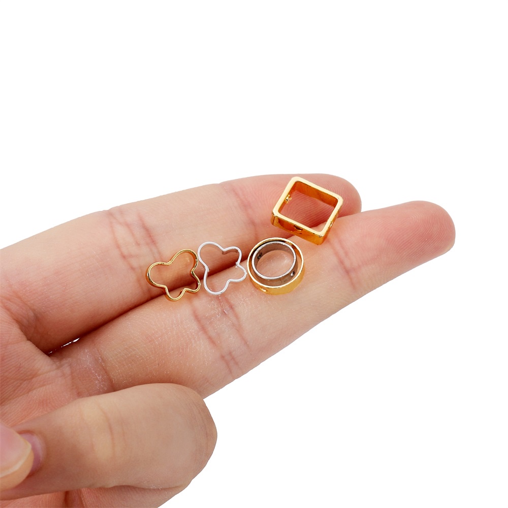 St.kunkka 20 10pcs โลหะผสมจี้ลูกปัดรปหัวใจกรอบลูกปัดโลหะแฟชั่นที่เรียบง่าย กรอบจี้ต่างหู - รูปที่ 6