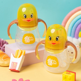 แก้วหัดดื่ม แก้วฝึกดูด กันสำลัก แบบ 3 in 1 ยี่ห้อ Baby Owl