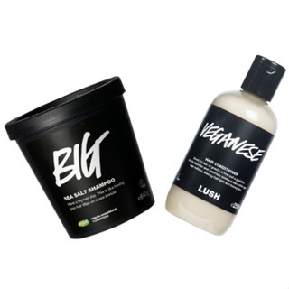 LUSH BIG SHAMPOO 225g AND VEGANESE HAIR CONDITIONER 100g แชมพู ผสม เกลือทะเล ยกโคนผม และ ครีมนวดผม น้ำหนักเบา